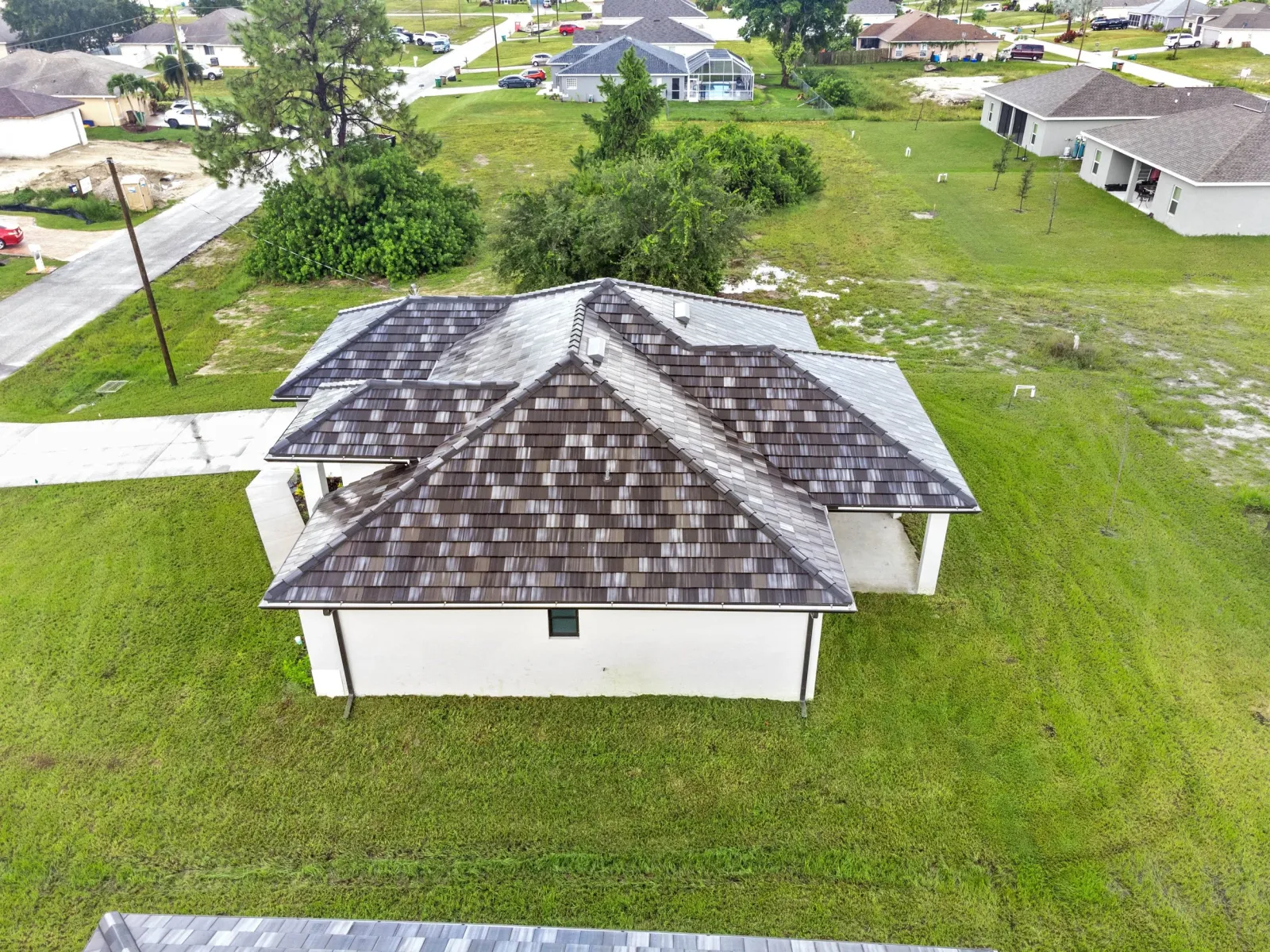 New shingle roof, front view